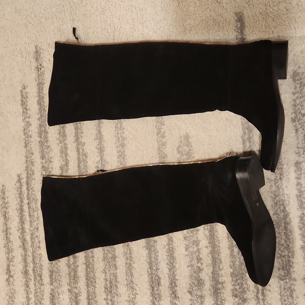Lola Cruz black suede over the knee boots - Picture 2 of 10